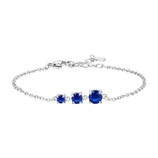 BRACCIALE DONNA IN ACCIAIO CON ZIRCONI BLU