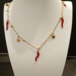 COLLANA CORNETTI ROSSI E STELLINE