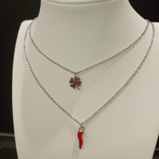 Collana cornetto portafortuna