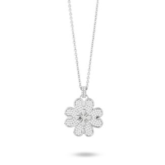 Collana con fiore di zirconi