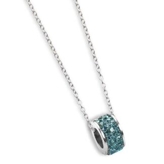 Collana con passante in strass verde acqua