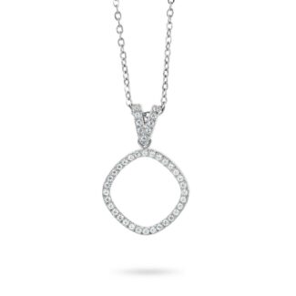 Collana girocollo con quadrato di zirconi