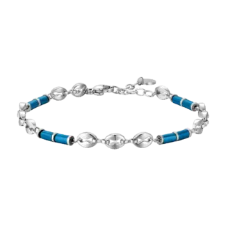 BRACCIALE UOMO IN ACCIAIO CON EMATITE BLU