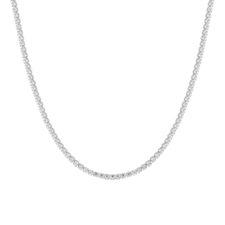 COLLANA TENNIS DONNA IN ACCIAIO CON ZIRCONI BIANCHI