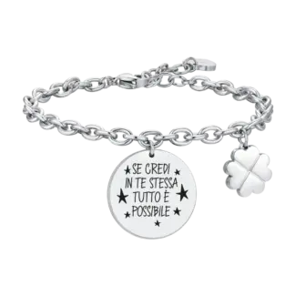 BRACCIALE DONNA IN ACCIAIO CREDI IN TE STESSA