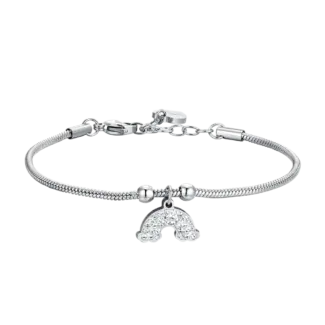 BRACCIALE DONNA IN ACCIAIO CON ARCOBALENO