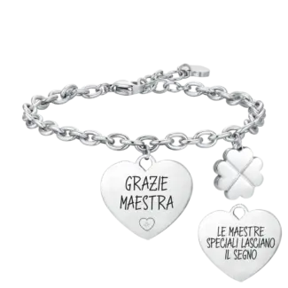 BRACCIALE DONNA IN ACCIAIO GRAZIE MAESTRA