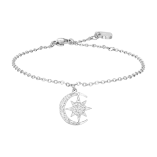 BRACCIALE DONNA IN ACCIAIO STELLA E LUNA