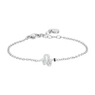 Bracciale Acciaio Serpente e Cristalli