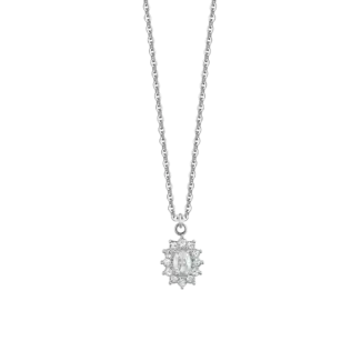 COLLANA DONNA IN ACCIAIO CRISTALLI E ZIRCONE BIANCO
