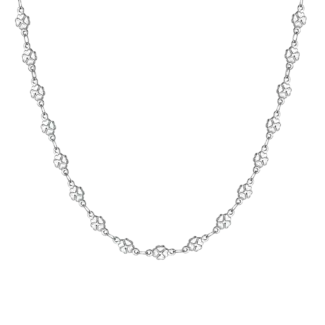 COLLANA DONNA IN ACCIAIO QUADRIFOGLI