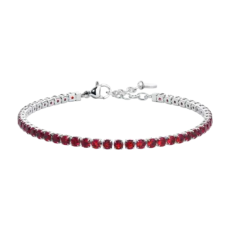 Bracciale tennis zirconi rossi