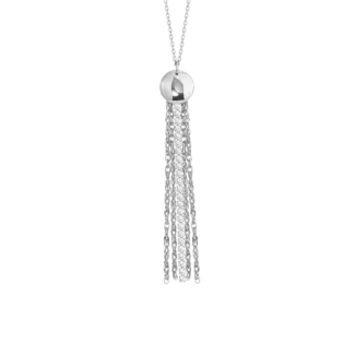 COLLANA DONNA IN ACCIAIO CON ELEMENTO IN ACCIAIO E CRISTALLI BIANCHI