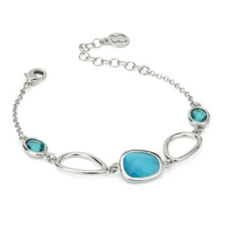 Bracciale con cristalli turchesi