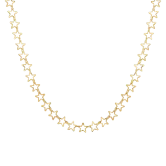 COLLANA DONNA IN ACCIAIO IP GOLD CON STELLE