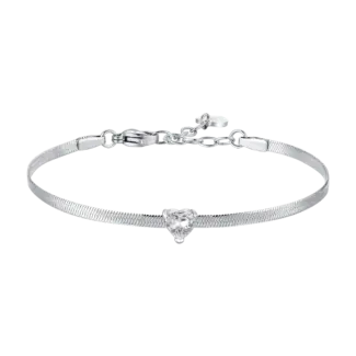 BRACCIALE DONNA IN ACCIAIO CON ZIRCONE BIANCO