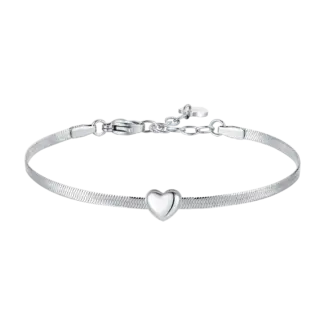 BRACCIALE DONNA IN ACCIAIO CON CUORE