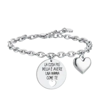 BRACCIALE DONNA IN ACCIAIO LA COSA PIù BELLA E' AVERE UNA MAMMA COME TE