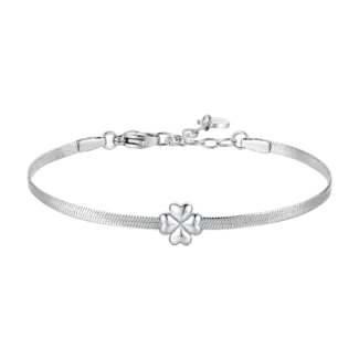 BRACCIALE DONNA IN ACCIAIO CON QUADRIFOGLIO