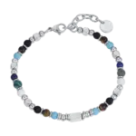 BRACCIALE UOMO IN ACCIAIO CON OCCHIO DI TIGRE