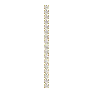 MONO ORECCHINO TENNIS DONNA IN ACCIAIO IP GOLD CON ZIRCONI BIANCHI